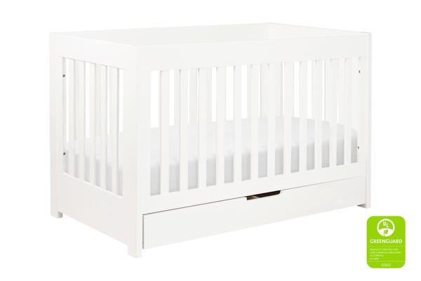 Babyletto Mercer 3-in-1 Convertible Crib with Toddler Bed Conversion Kit in White Finish