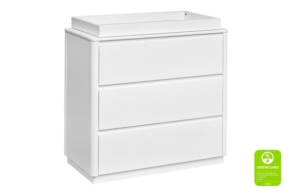 M21623W,Bento 3-Drawer Changer Dresser in White White