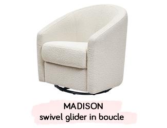 babyletto madison in white boucle