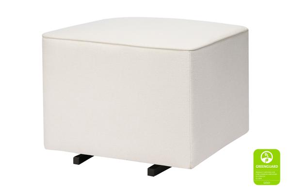 Babyletto Kiwi Gliding Ottoman in Performance Grey Eco-Weave greenguard gold certified Performance Cream Eco-Weave