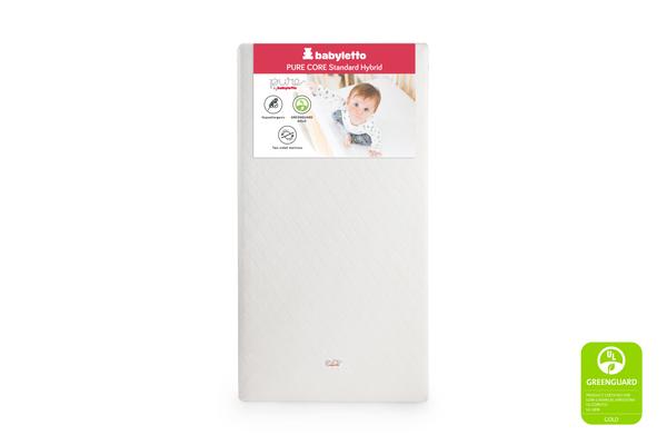 Pure Core Non-Toxic Crib Mattress with Hybrid Cover White