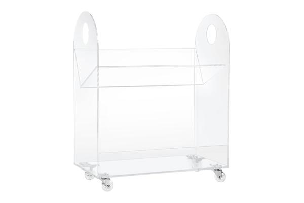 babyletto modern presto acrylic clear bookcase and storage