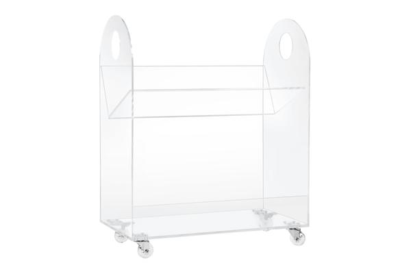 babyletto modern presto acrylic clear bookcase and storage Default Title