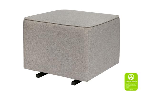 Babyletto Kiwi Gliding Ottoman in Performance Grey Eco-Weave greenguard gold certified Performance Grey Eco-Weave