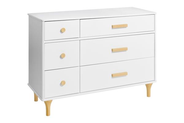 Lolly 6-Drawer Assembled Double Dresser White / Natural