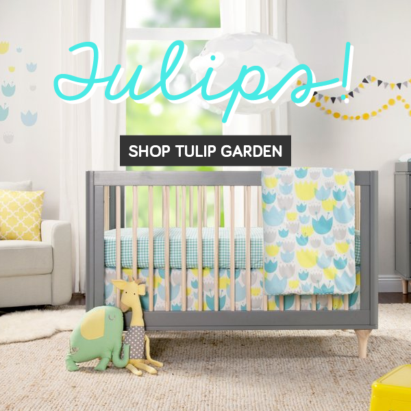 babyletto tulip garden bedding